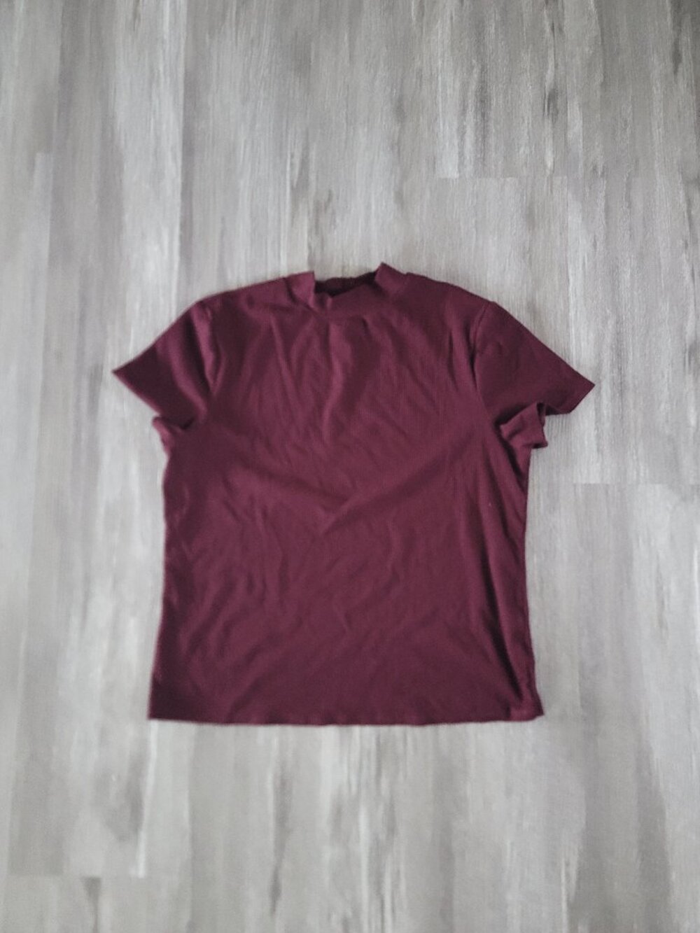 Girls NoBo burgundy partial turtleneck short sleeve shirt - size XXXL (21)